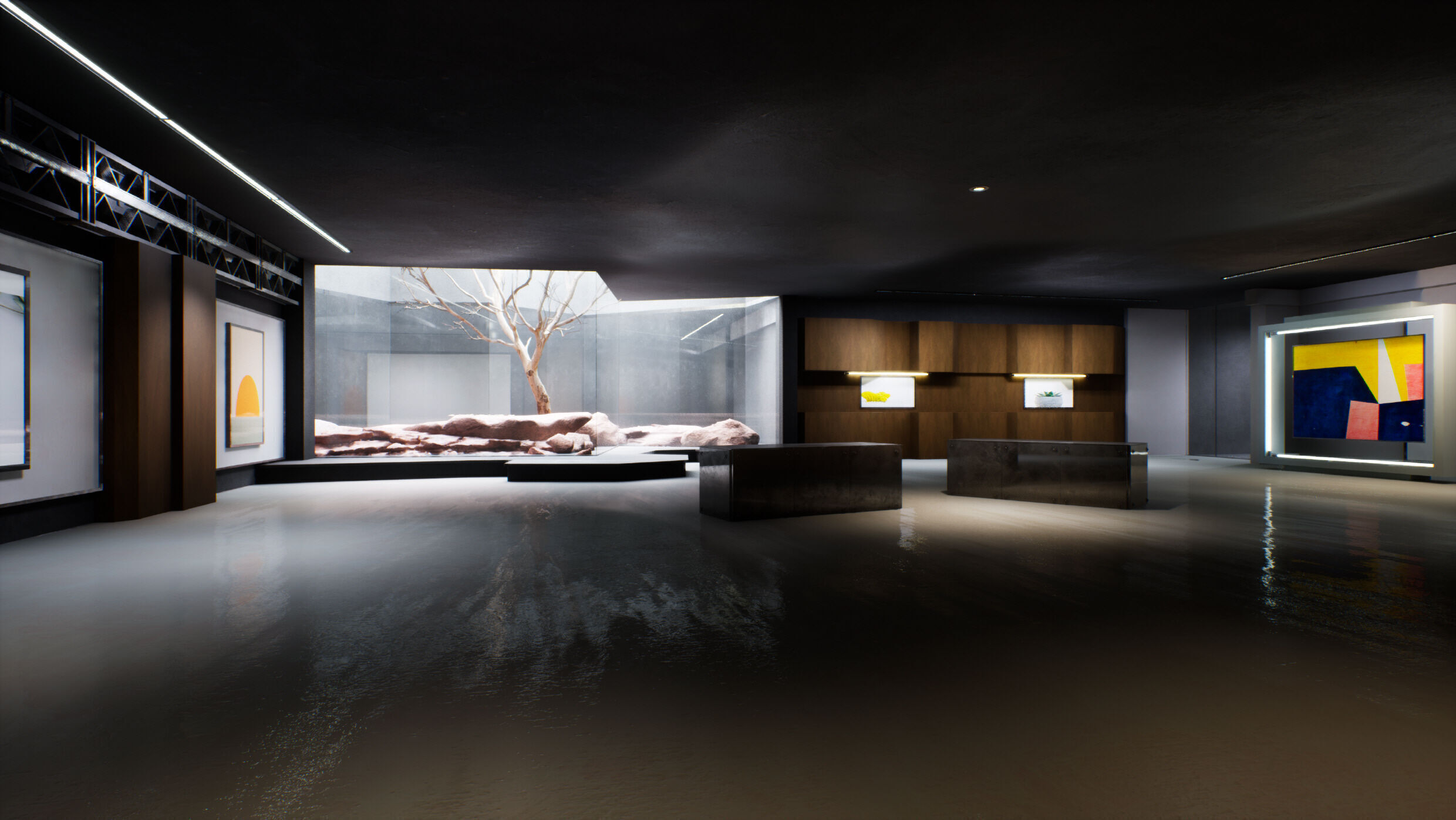 Twilight Courtyard Gallery Place 3D model_6