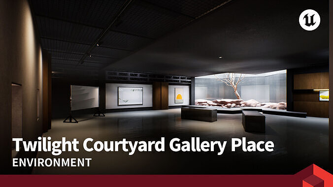 Twilight Courtyard Gallery Place 3D model