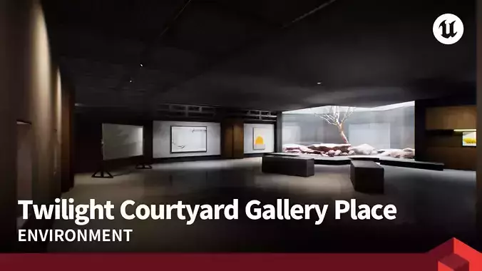 Twilight Courtyard Gallery Place 3D model