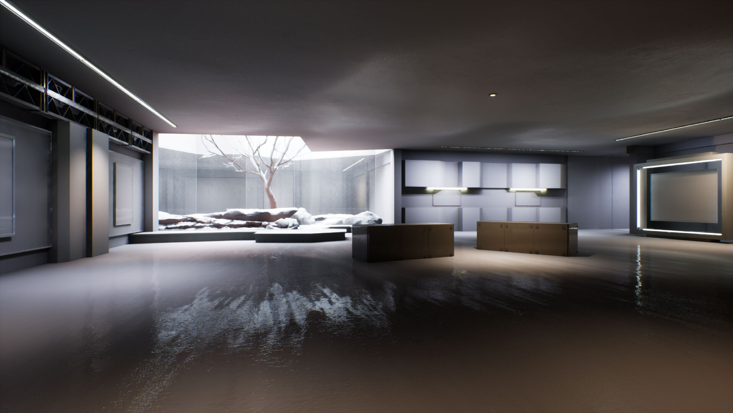 Twilight Courtyard Gallery Place 3D model_17