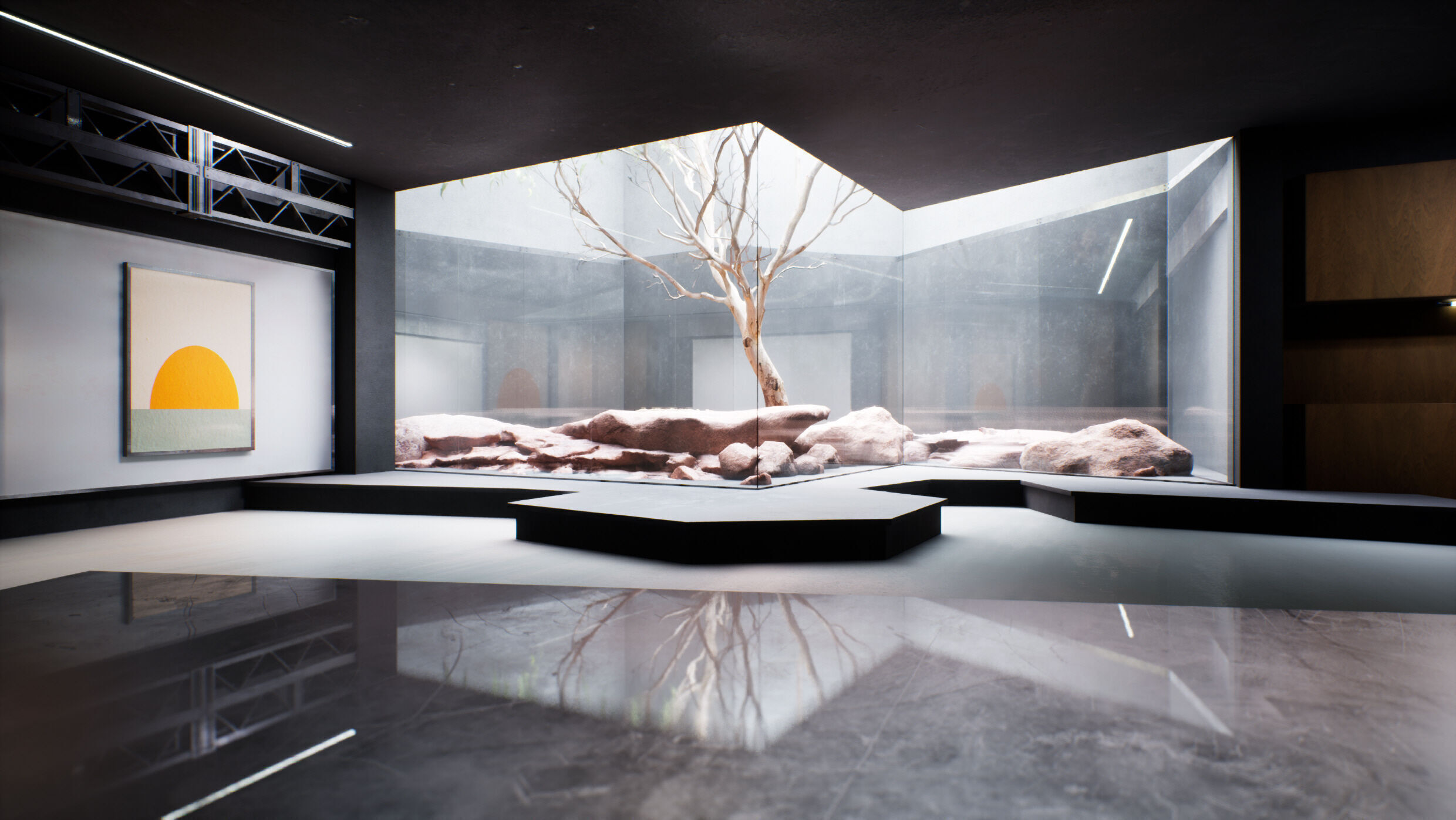 Twilight Courtyard Gallery Place 3D model_9