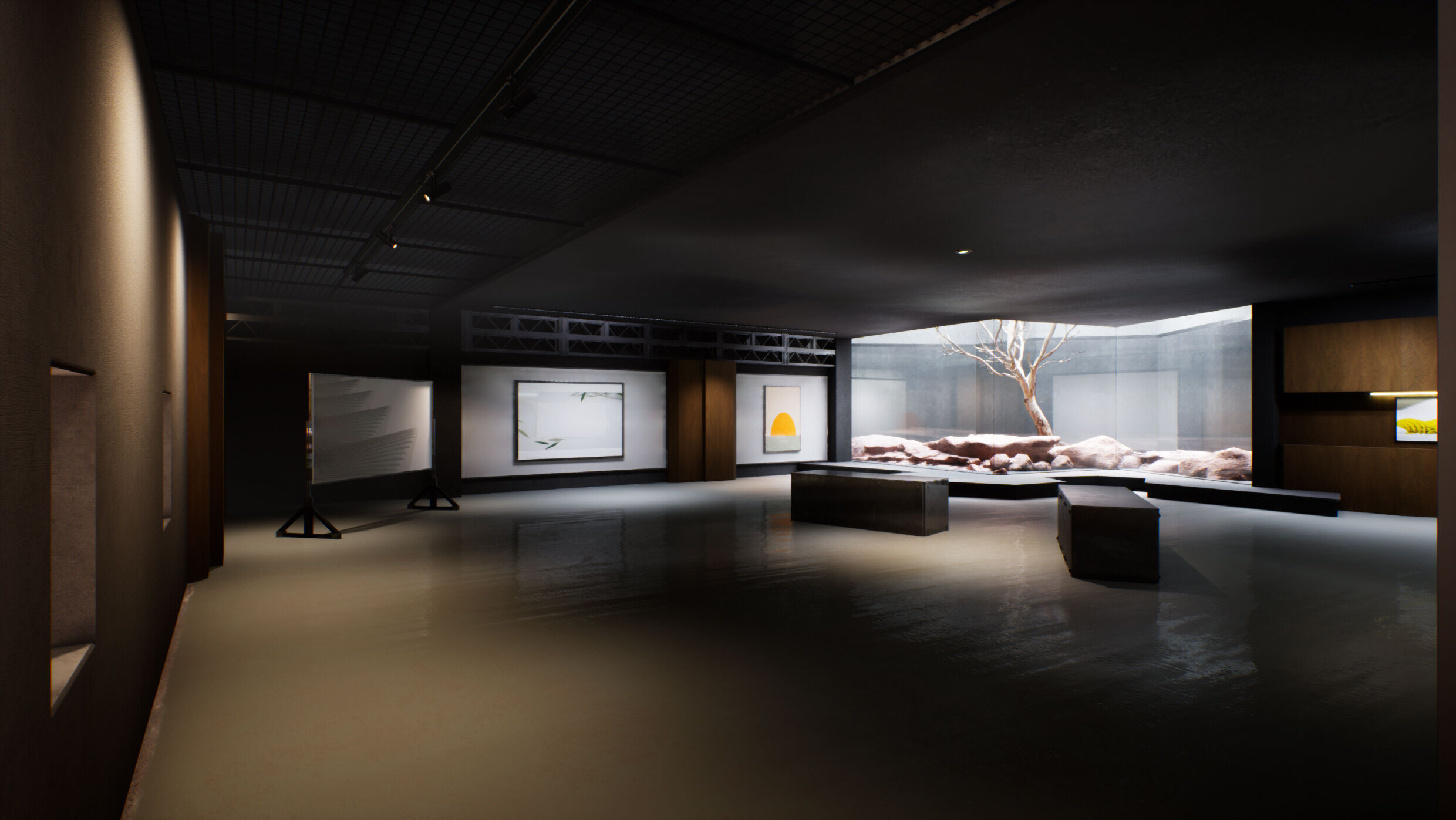 Twilight Courtyard Gallery Place 3D model_2