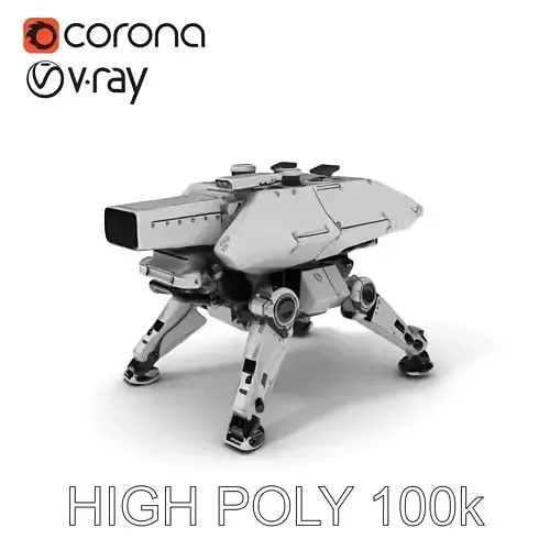 Futuristic Quadruped Robot Model Pack with Advanced Features