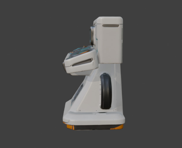 Futuristic Control Panel Game-Ready 3D Model with PBR Textures Low-poly 3D model_3