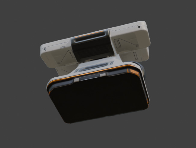 Futuristic Control Panel Game-Ready 3D Model with PBR Textures Low-poly 3D model_16