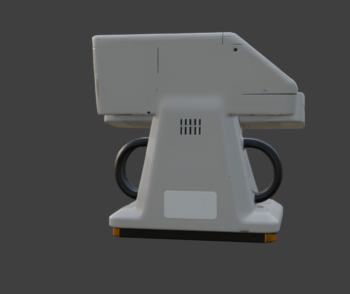 Futuristic Control Panel Game-Ready 3D Model with PBR Textures Low-poly 3D model_2