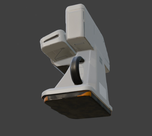 Futuristic Control Panel Game-Ready 3D Model with PBR Textures Low-poly 3D model_15