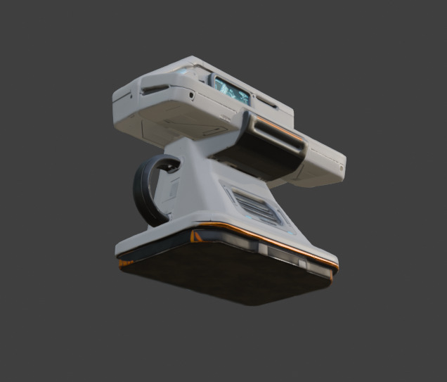 Futuristic Control Panel Game-Ready 3D Model with PBR Textures Low-poly 3D model_13