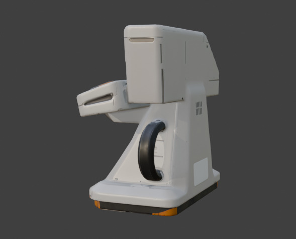 Futuristic Control Panel Game-Ready 3D Model with PBR Textures Low-poly 3D model_7