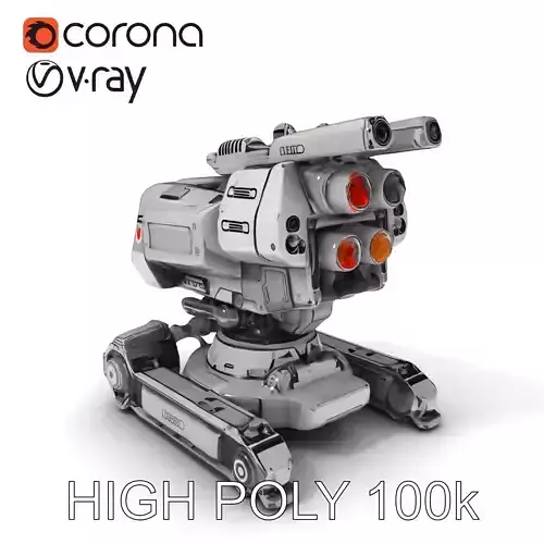 Futuristic Defense Turret Model Pack for D Rendering
