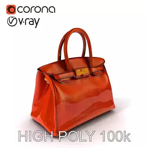 Luxury Leather Handbag D Model Pack