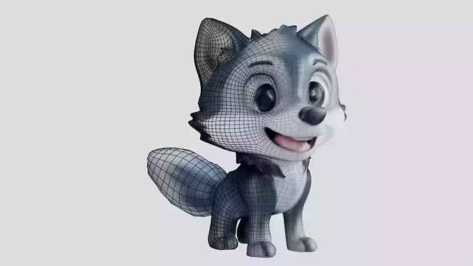 Cheeky Cartoon Fox  Game Ready Stylized 3D Character Free low-poly 3D model