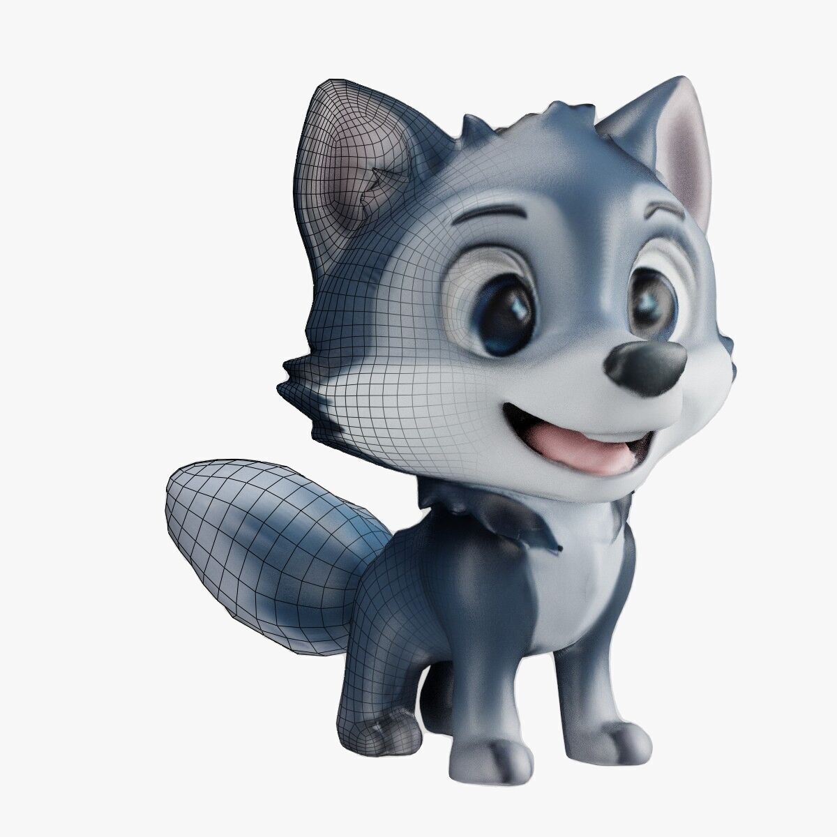 Cheeky Cartoon Fox Game Ready Stylized 3D Character Free low-poly 3D model_20