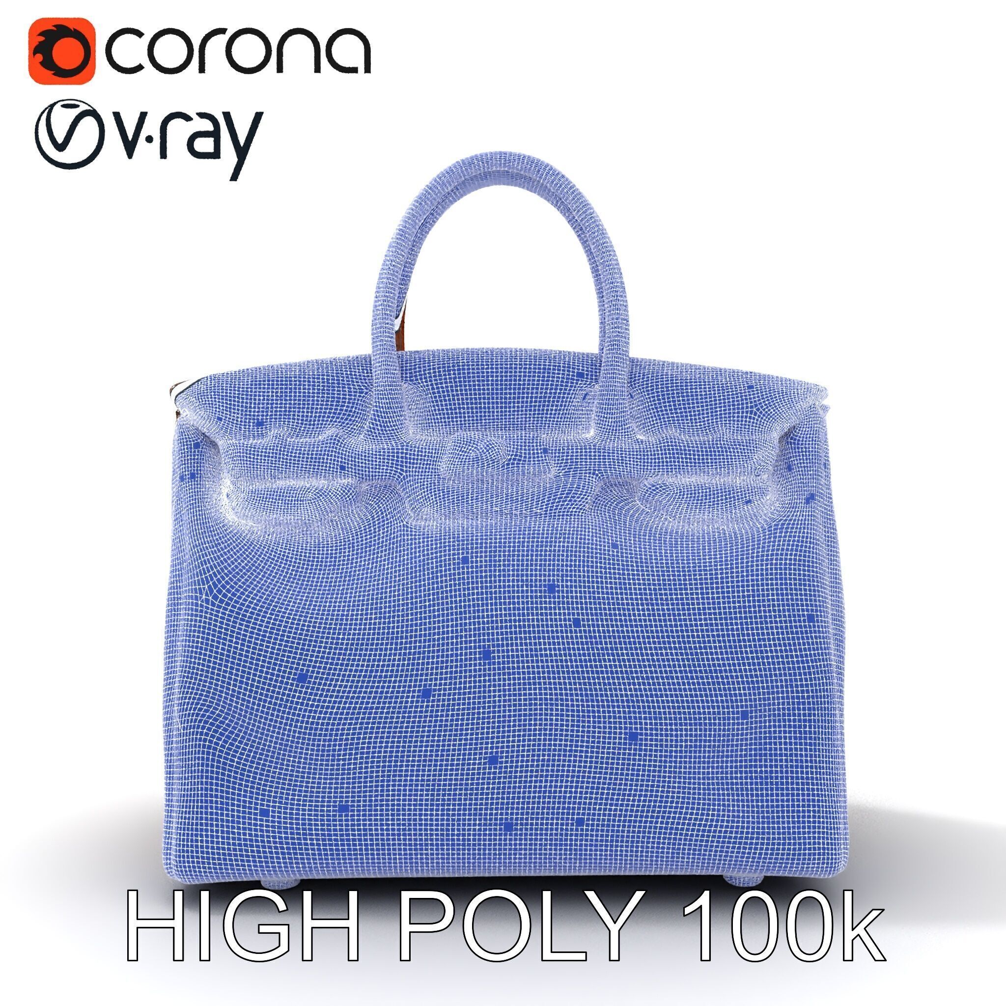 Luxury Handbag D Model Pack Low-poly 3D model_15