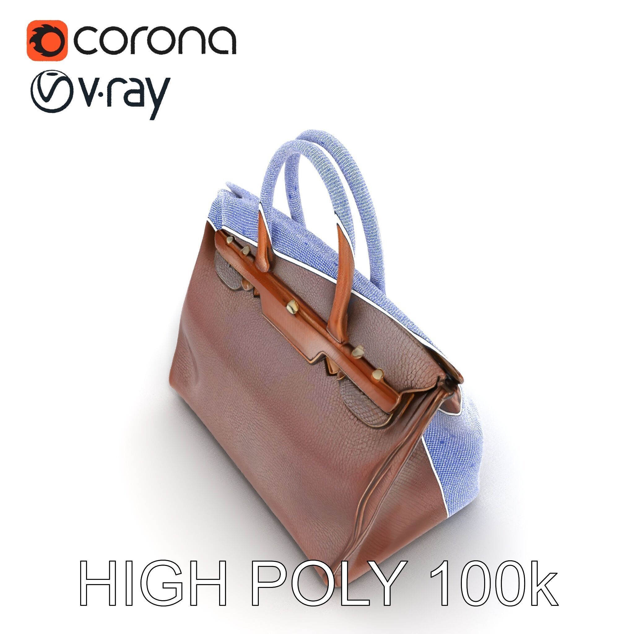 Luxury Handbag D Model Pack Low-poly 3D model_20