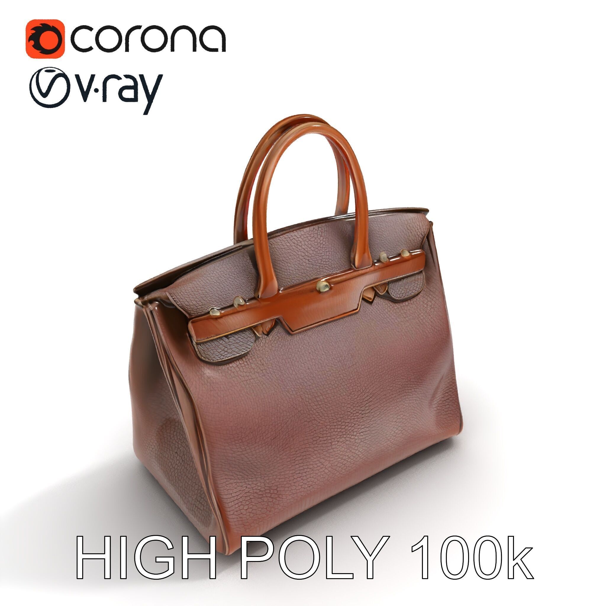 Luxury Handbag D Model Pack Low-poly 3D model_35