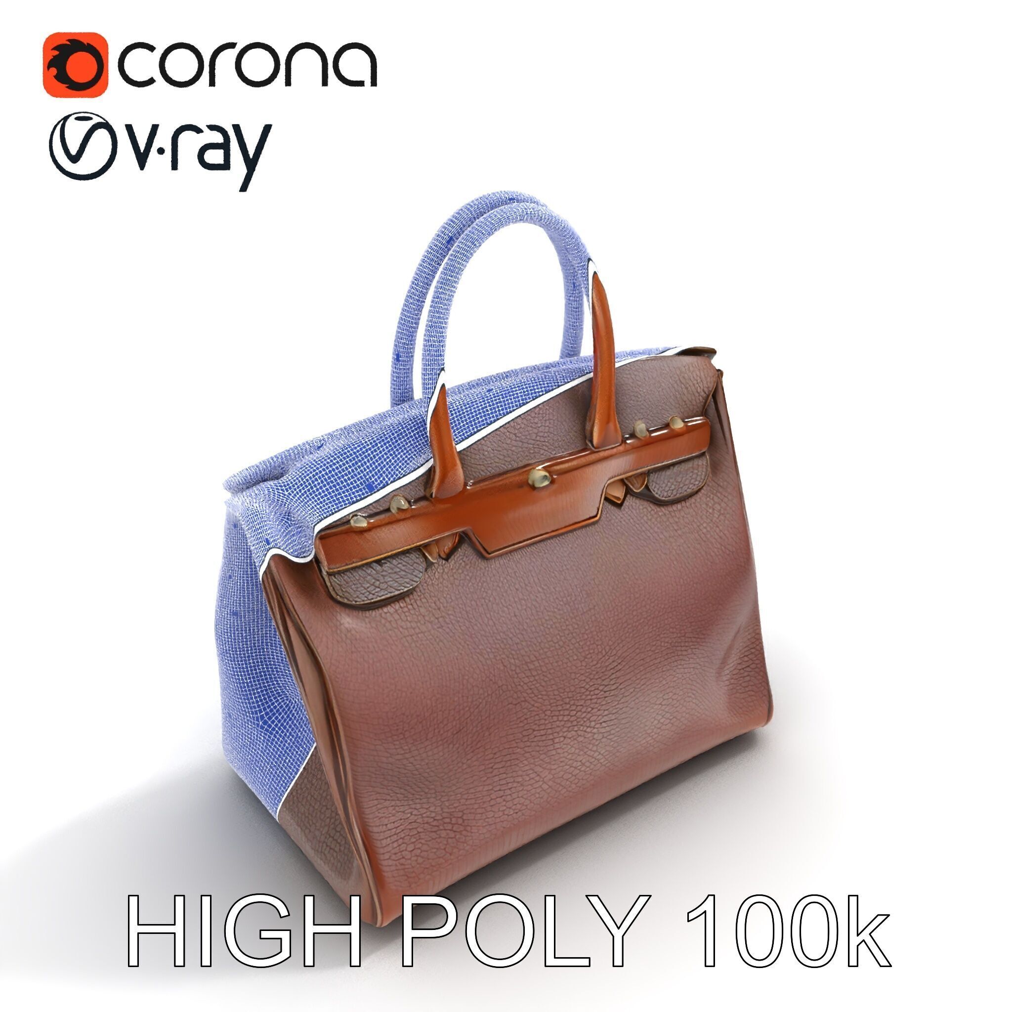 Luxury Handbag D Model Pack Low-poly 3D model_26