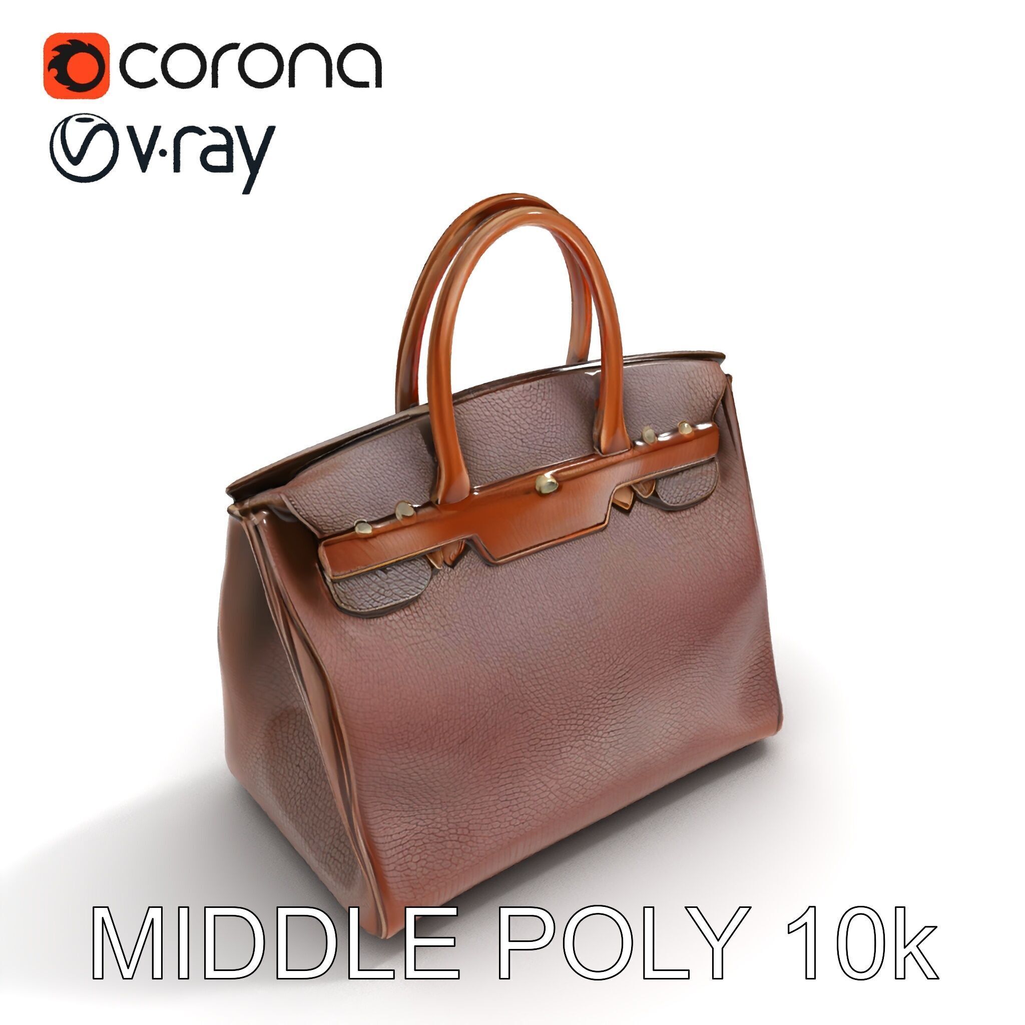 Luxury Handbag D Model Pack Low-poly 3D model_6