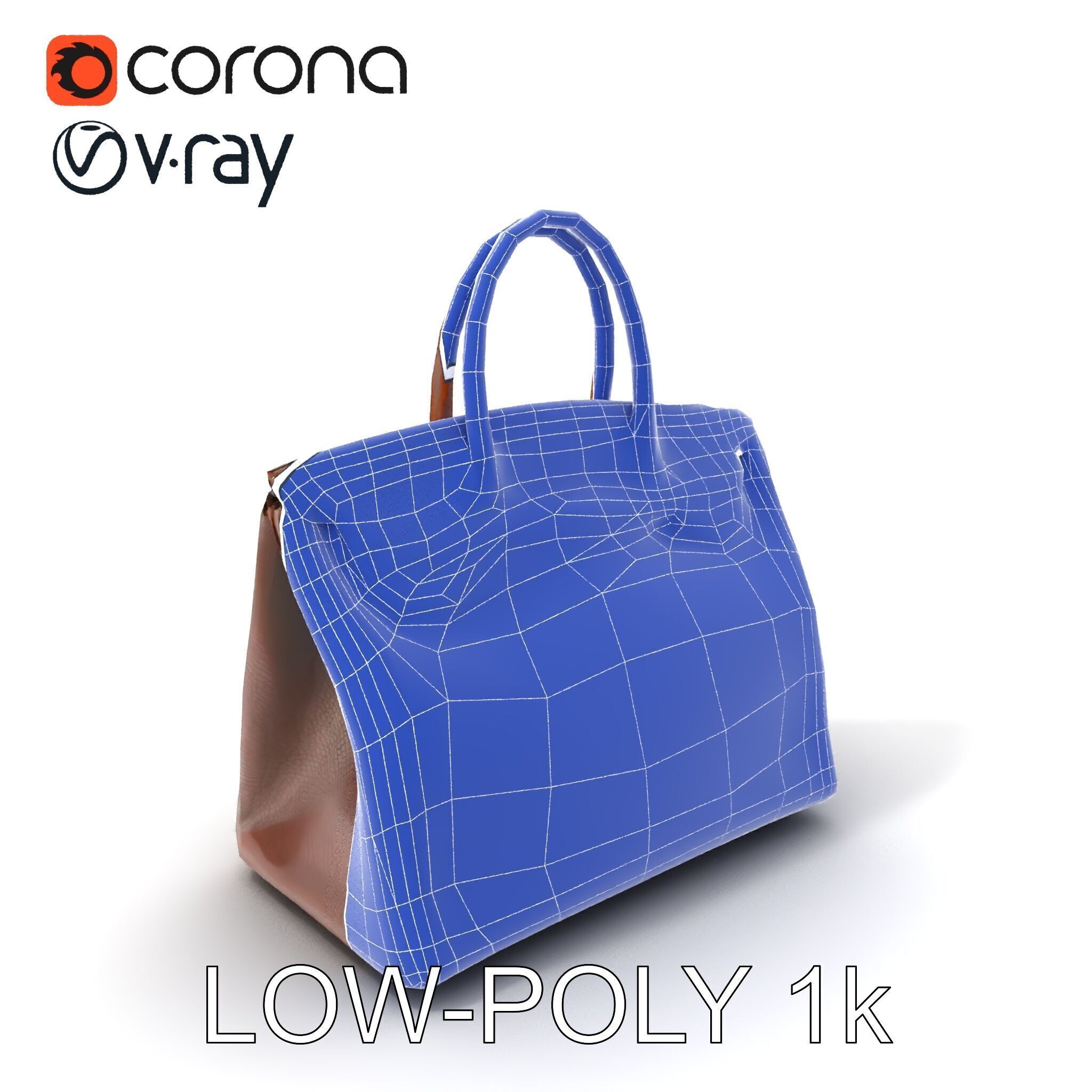 Luxury Handbag D Model Pack Low-poly 3D model_14