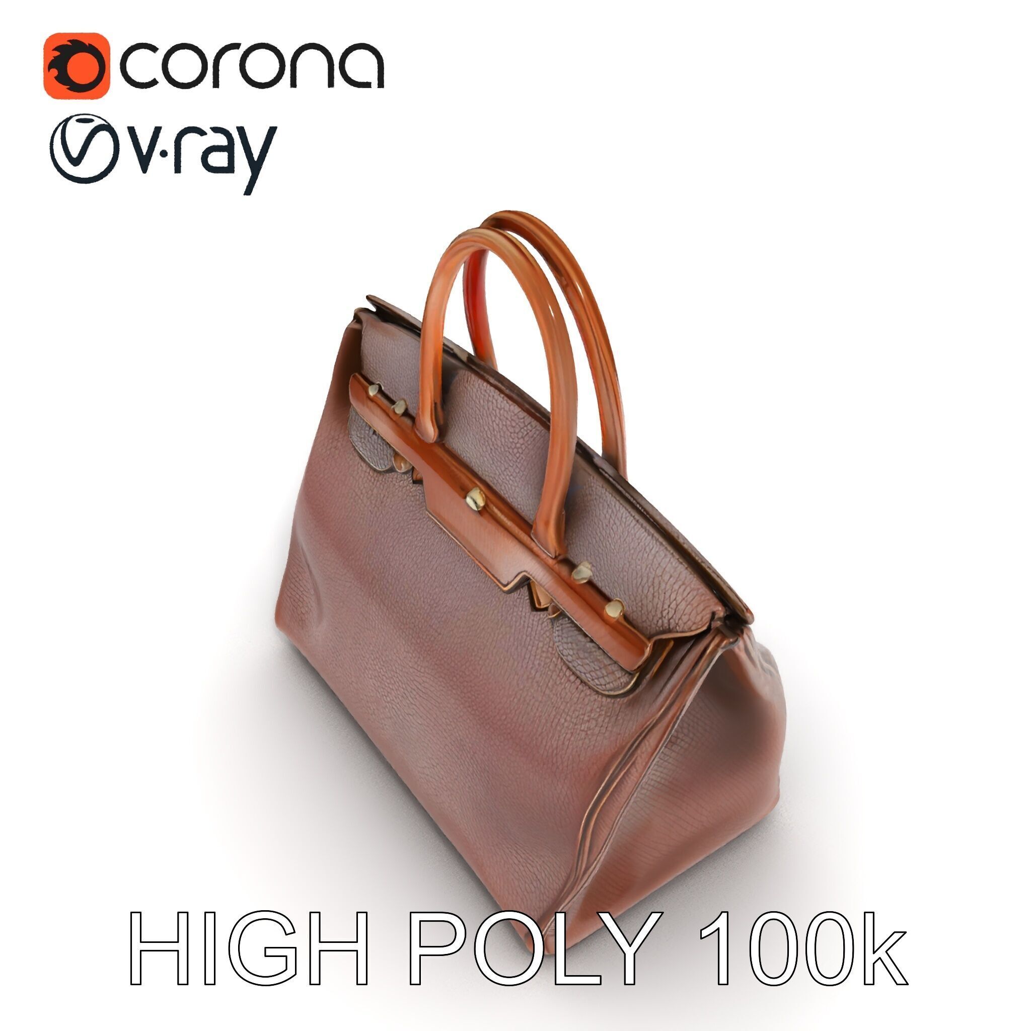 Luxury Handbag D Model Pack Low-poly 3D model_34