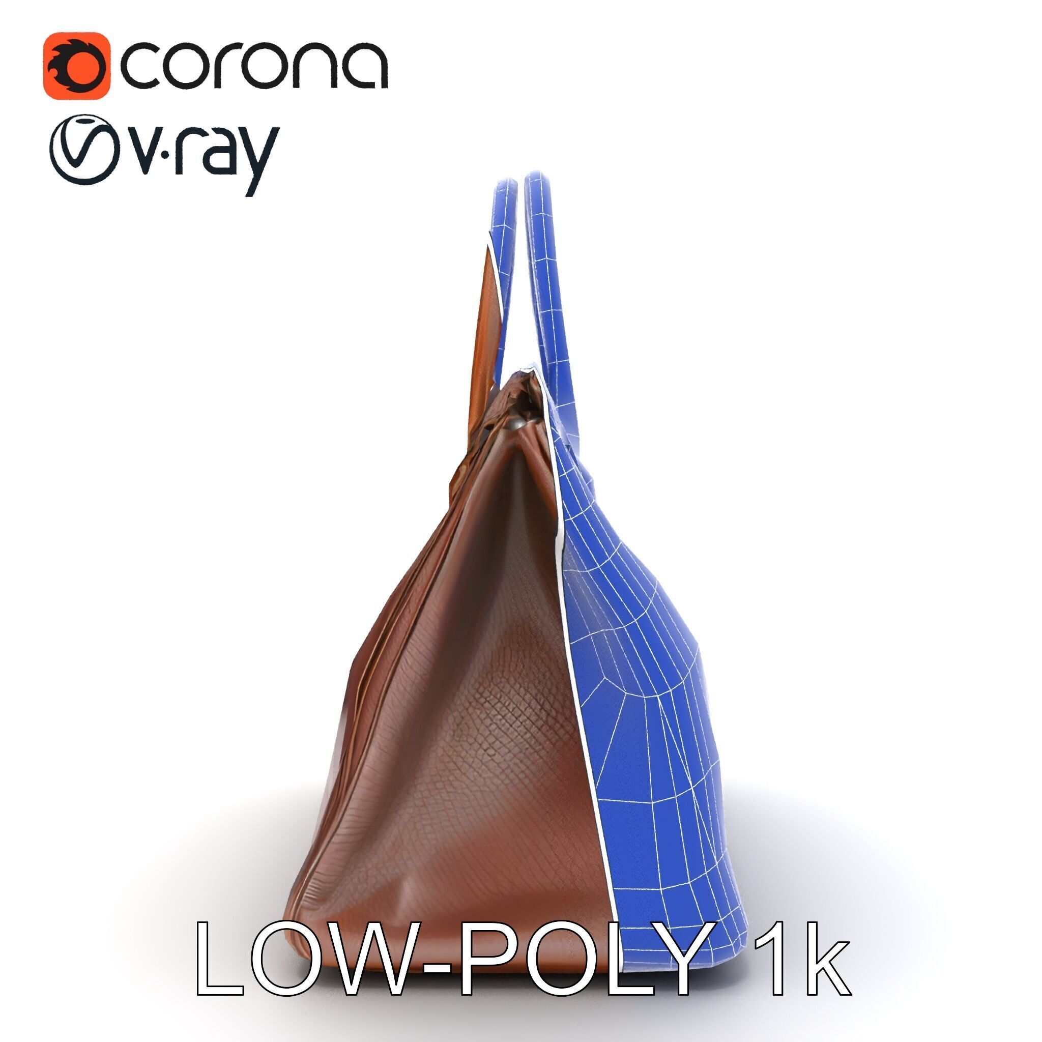 Luxury Handbag D Model Pack Low-poly 3D model_7