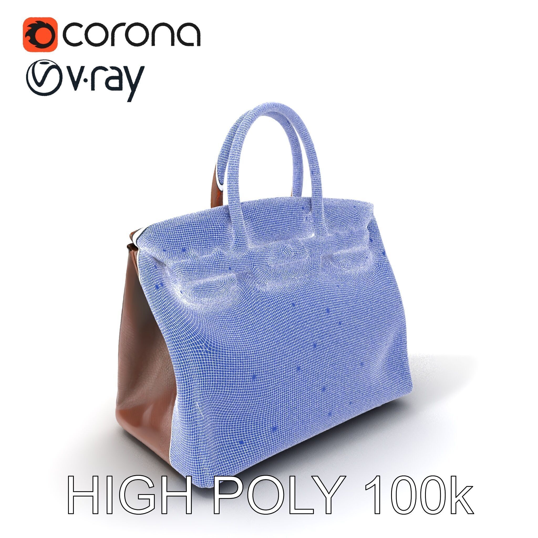 Luxury Handbag D Model Pack Low-poly 3D model_3