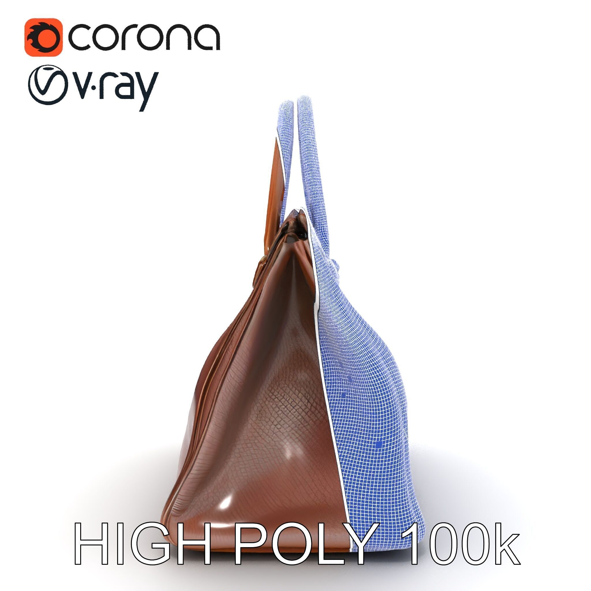 Luxury Handbag D Model Pack Low-poly 3D model_10