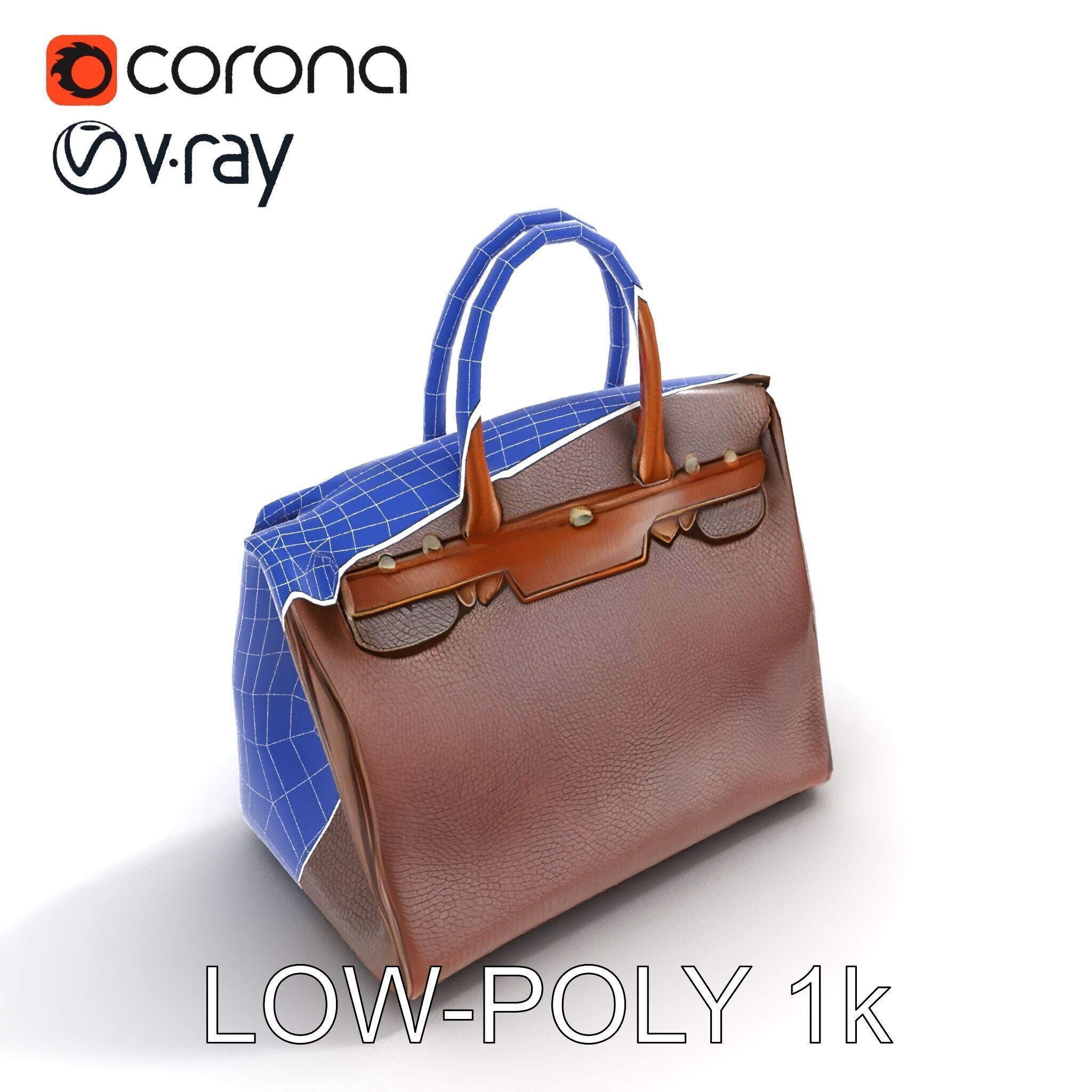 Luxury Handbag D Model Pack Low-poly 3D model_22