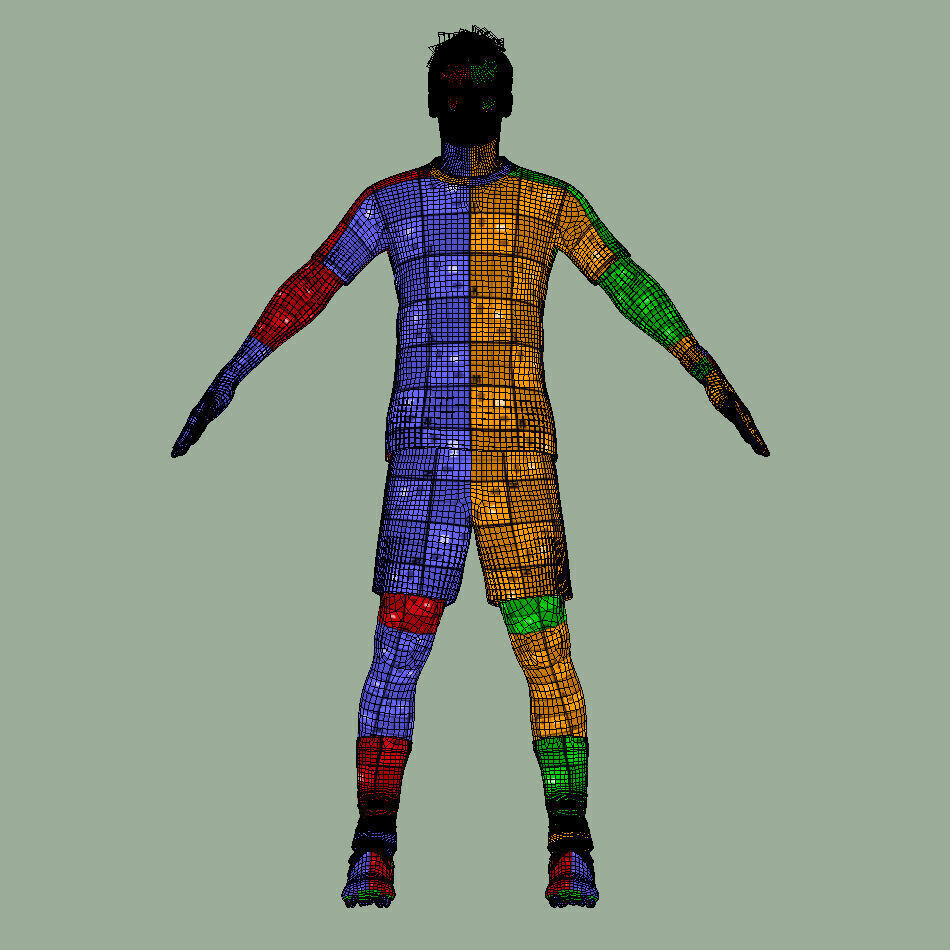 T-Pose Rigged Kvaratskhelia PSG 3D model_9