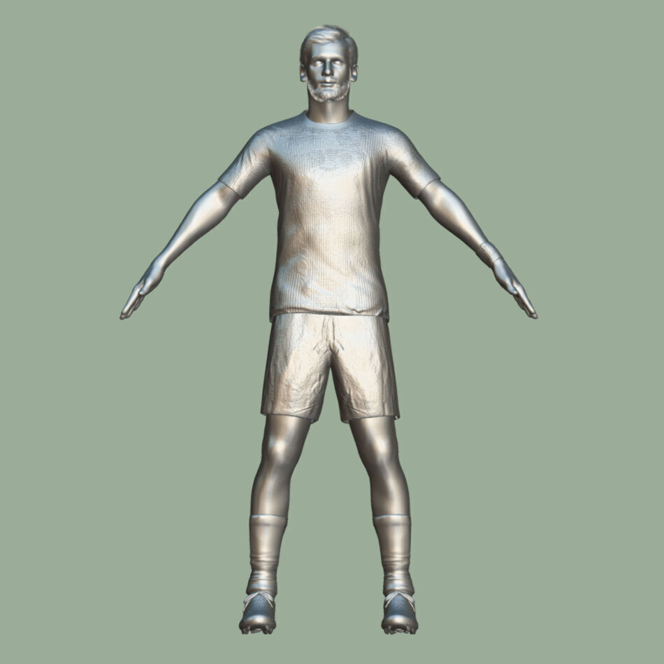 T-Pose Rigged Kvaratskhelia PSG 3D model_4