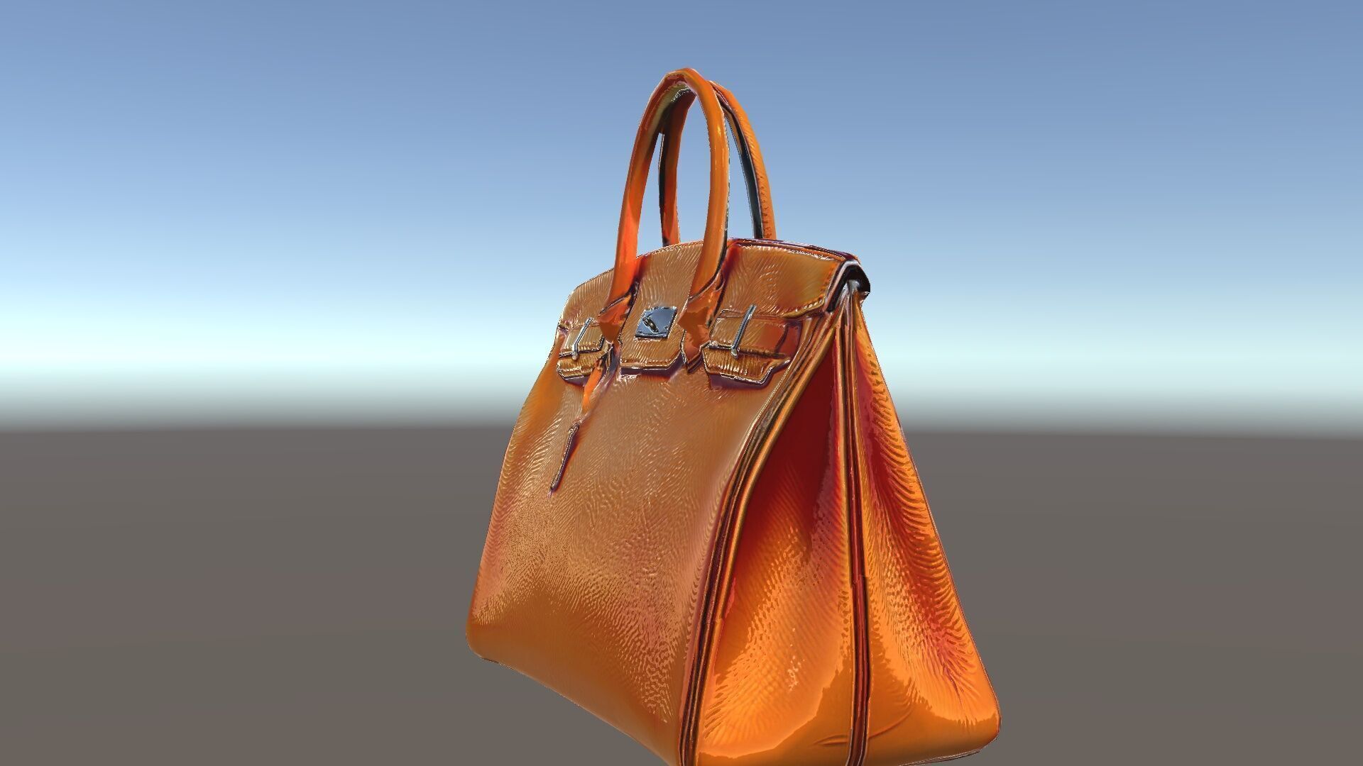 Elegant Orange Handbag D Model Pack Low-poly 3D model_16