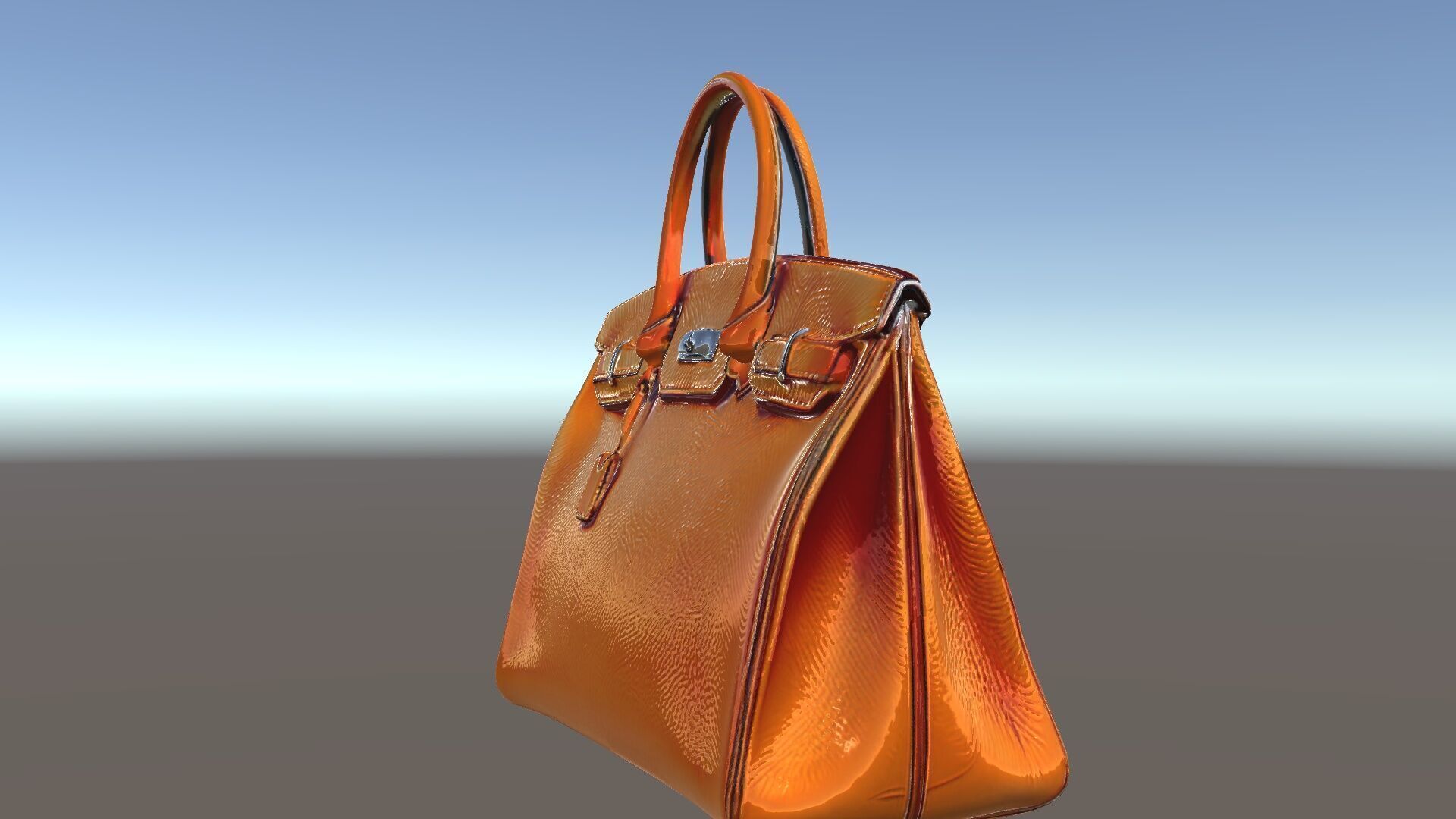 Elegant Orange Handbag D Model Pack Low-poly 3D model_31