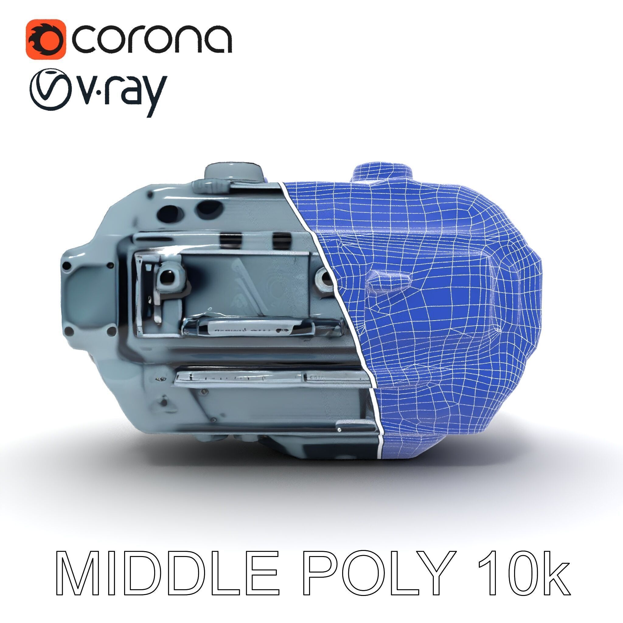 Futuristic Engine Model Pack Low-poly 3D model_31