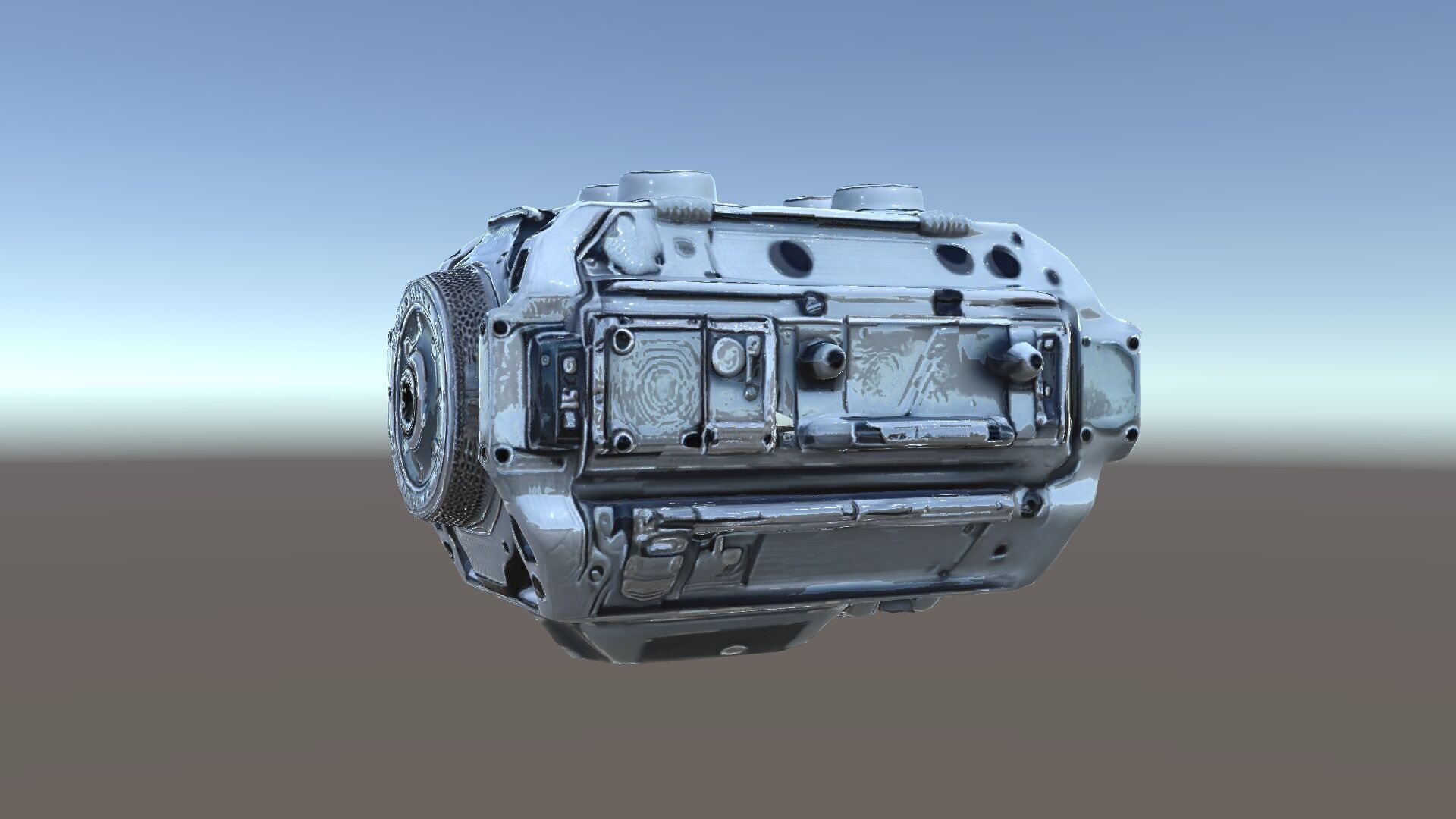 Futuristic Engine Model Pack Low-poly 3D model_10