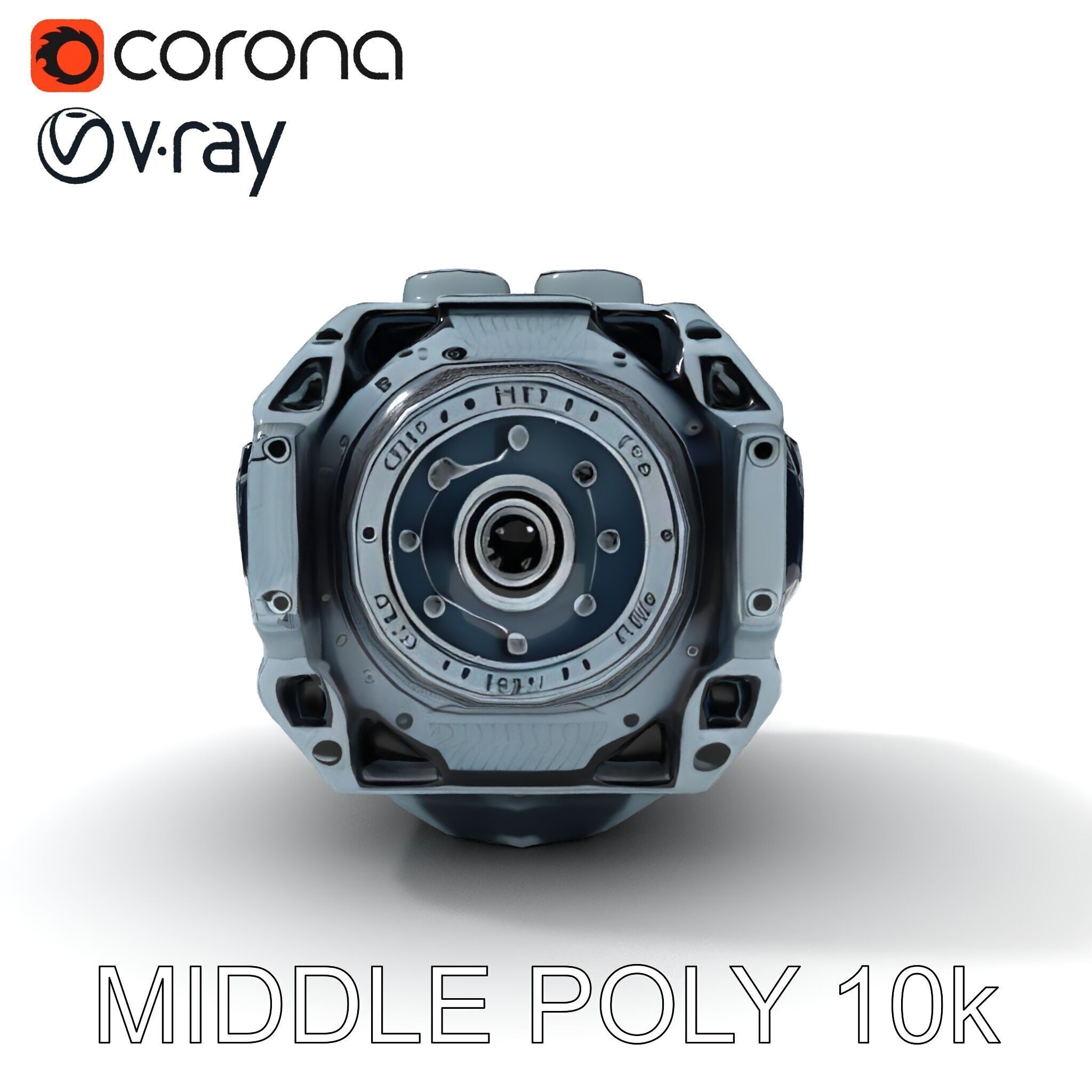 Futuristic Engine Model Pack Low-poly 3D model_25