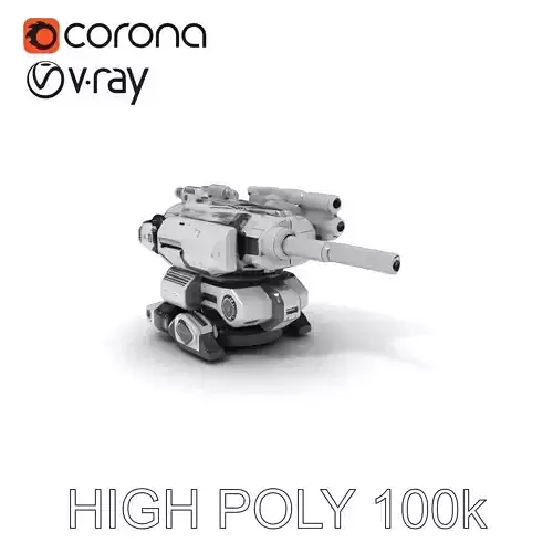 Futuristic Turret Gun Model Pack