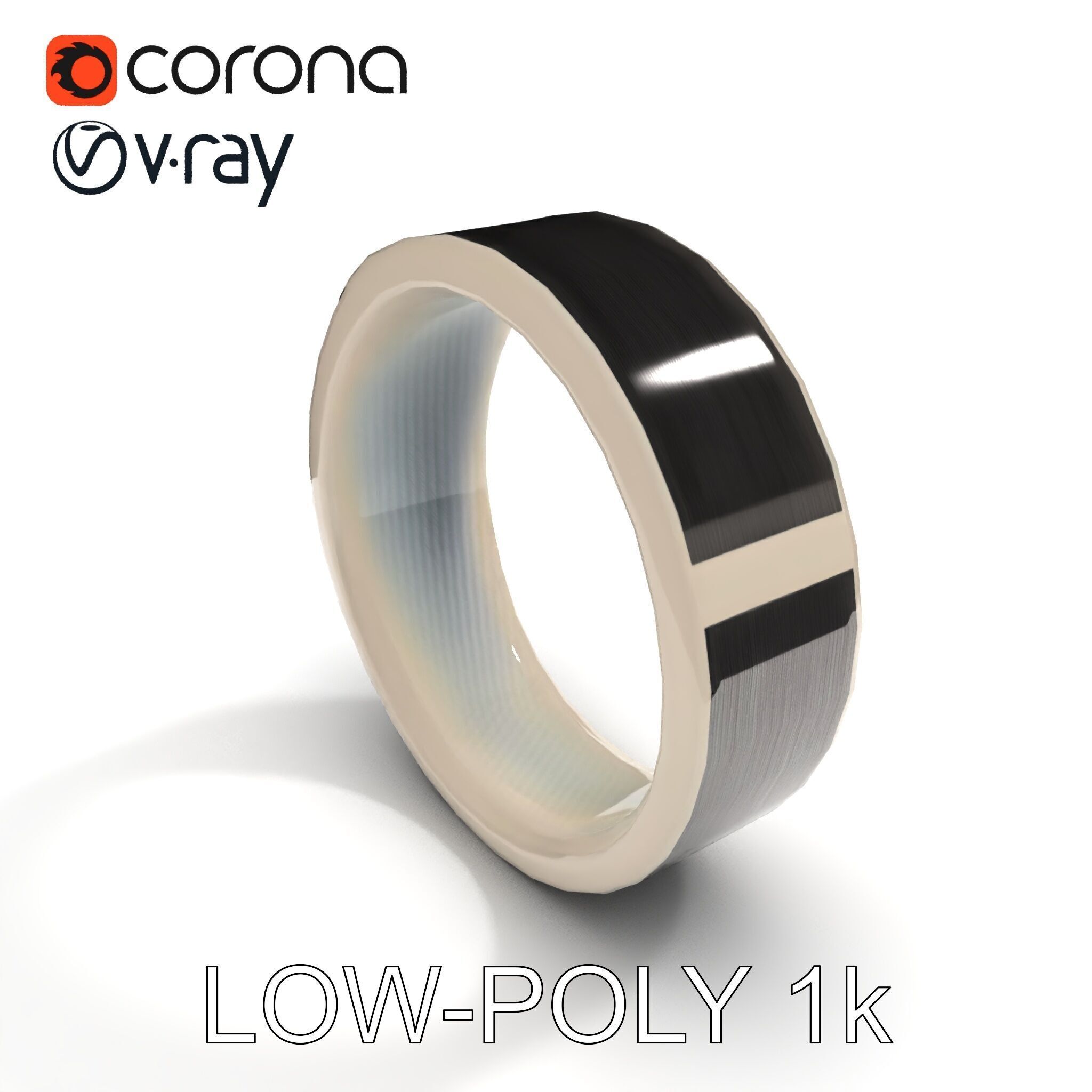 Smart Ring Wearable Technology Model Pack Low-poly 3D model_30