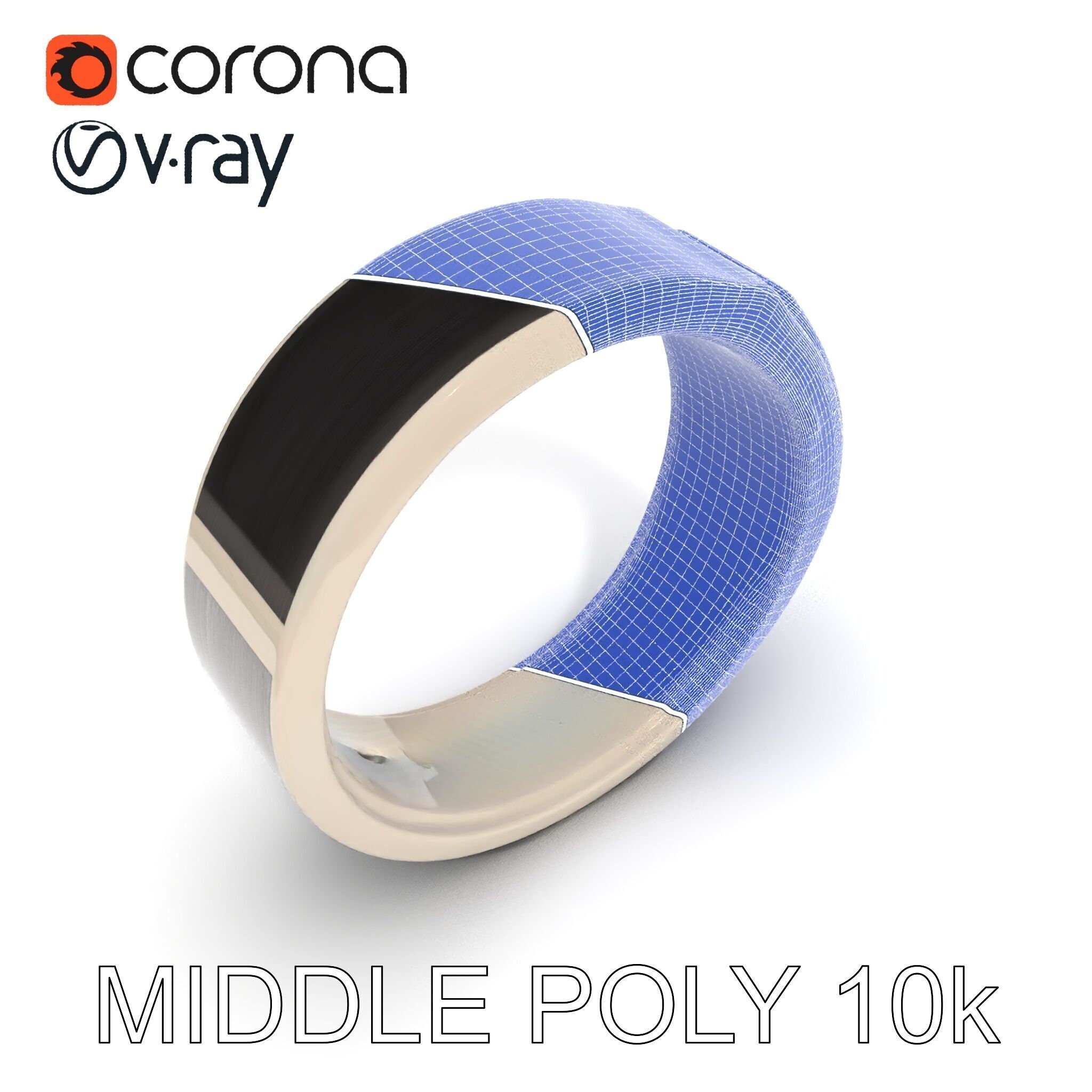Smart Ring Wearable Technology Model Pack Low-poly 3D model_21