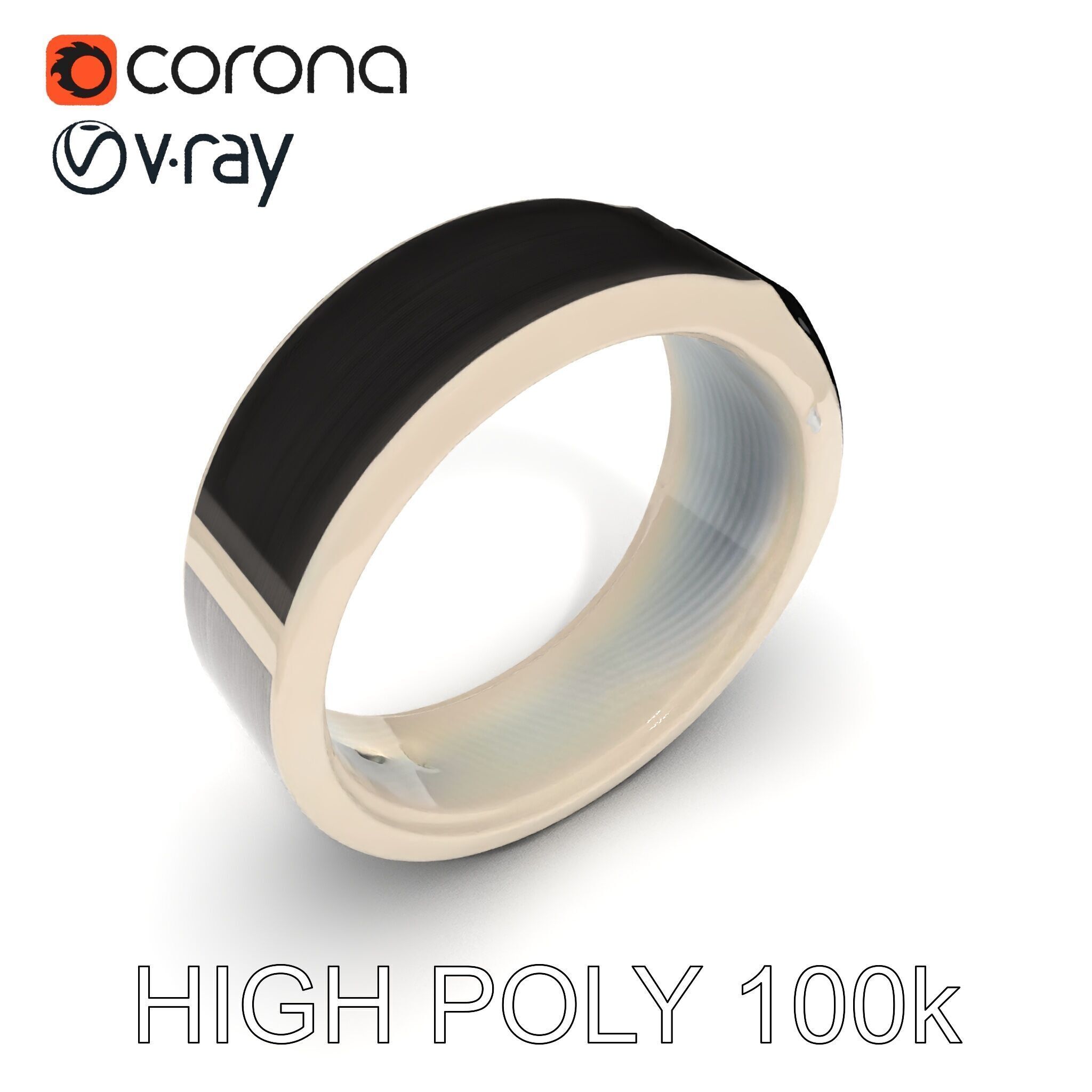 Smart Ring Wearable Technology Model Pack Low-poly 3D model_34