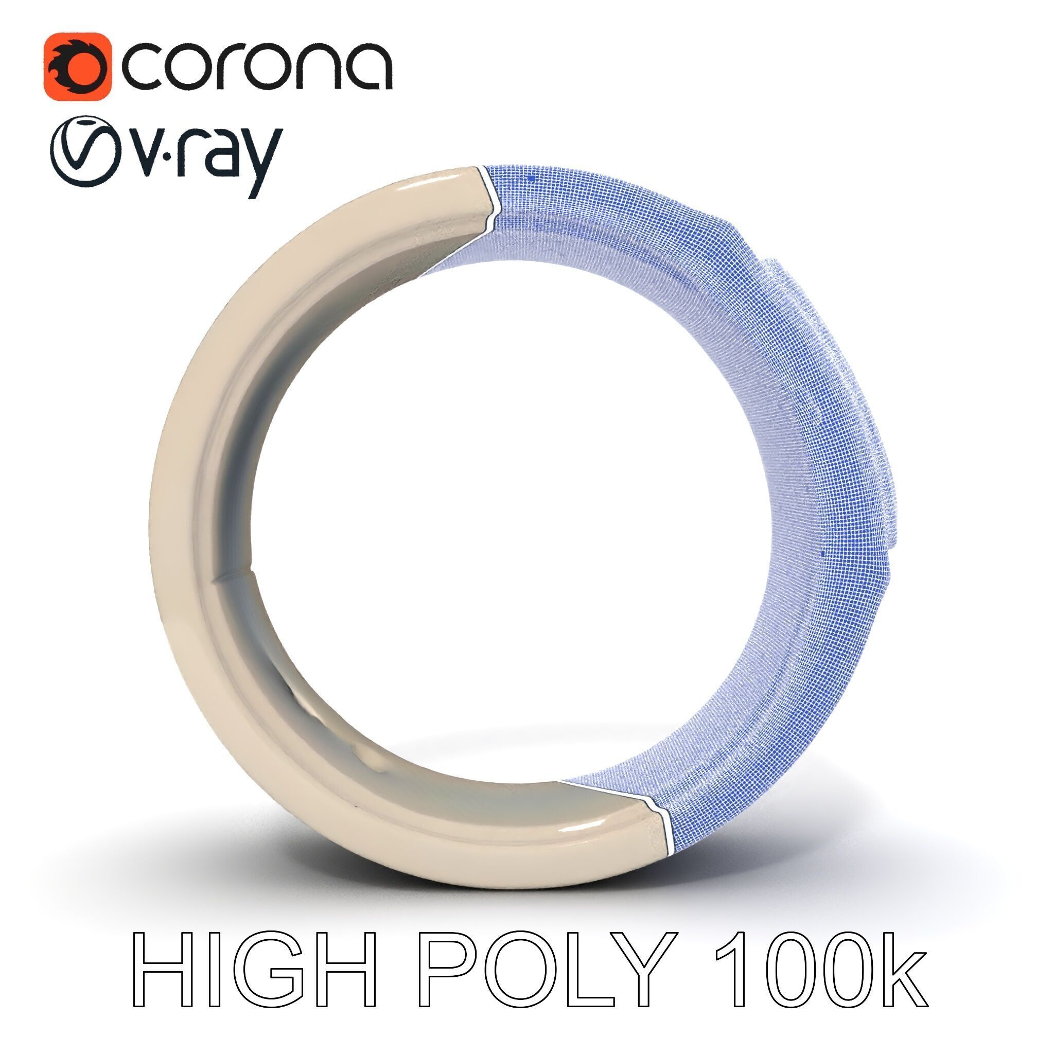 Smart Ring Wearable Technology Model Pack Low-poly 3D model_11