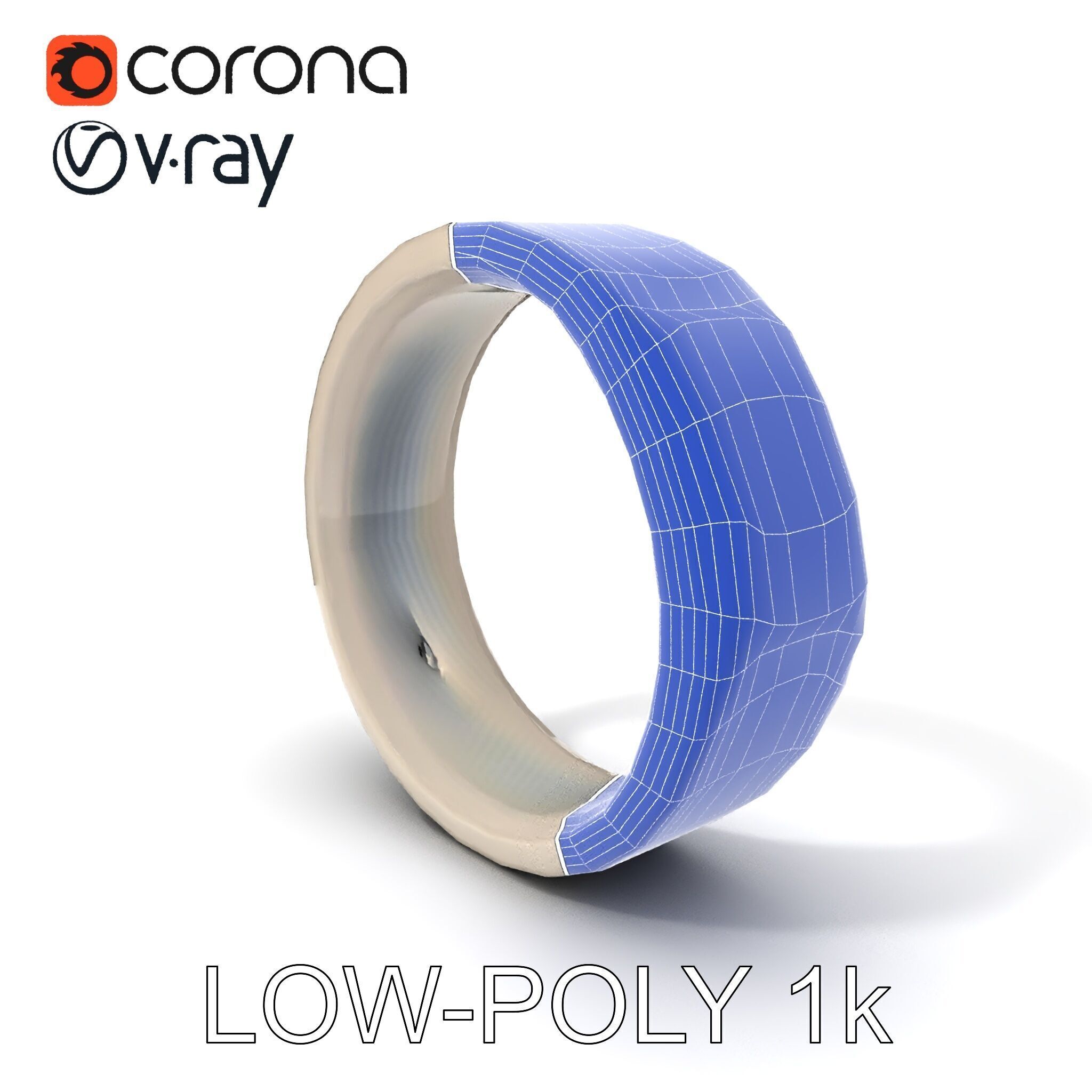 Smart Ring Wearable Technology Model Pack Low-poly 3D model_33