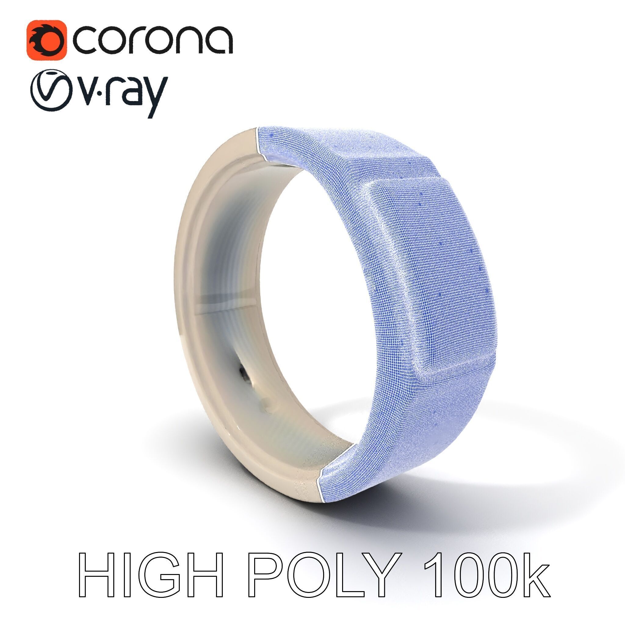 Smart Ring Wearable Technology Model Pack Low-poly 3D model_3