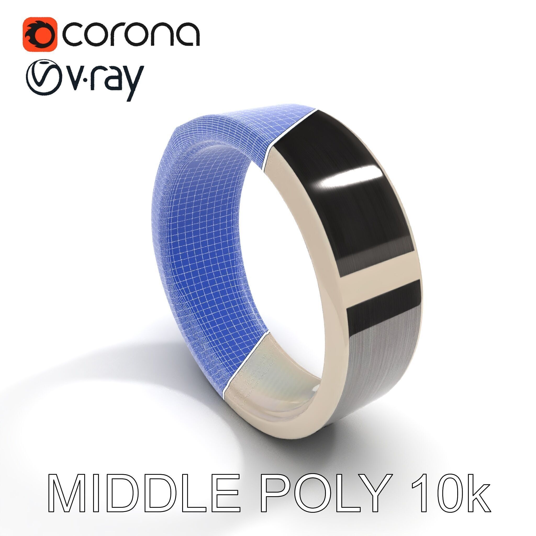 Smart Ring Wearable Technology Model Pack Low-poly 3D model_16