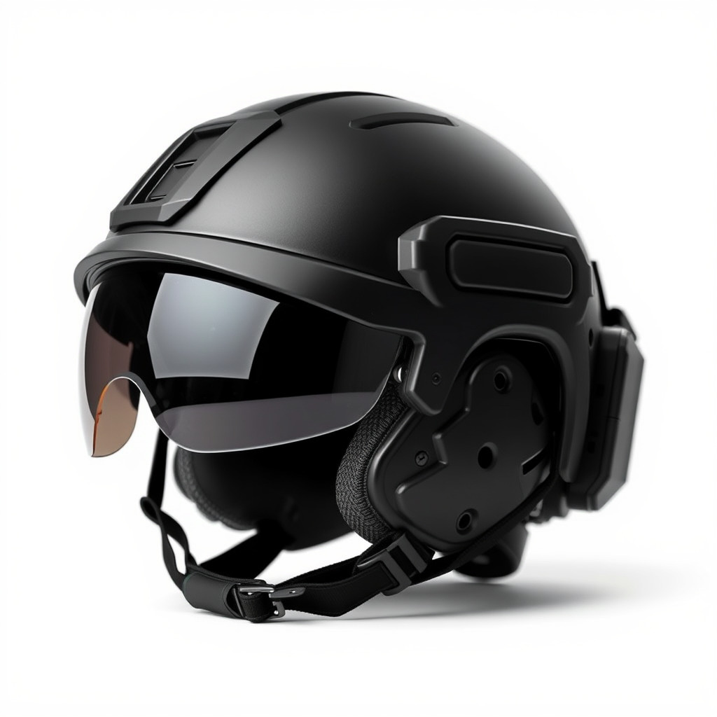 Tactical Helmet with Visor Model Pack Low-poly 3D model_4