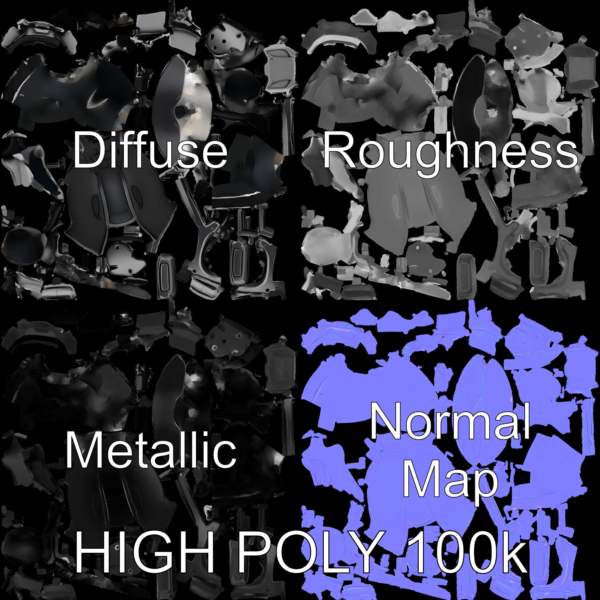 Tactical Helmet with Visor Model Pack Low-poly 3D model_2