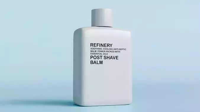 Refinery Post Shave Balm Low-poly 3D model