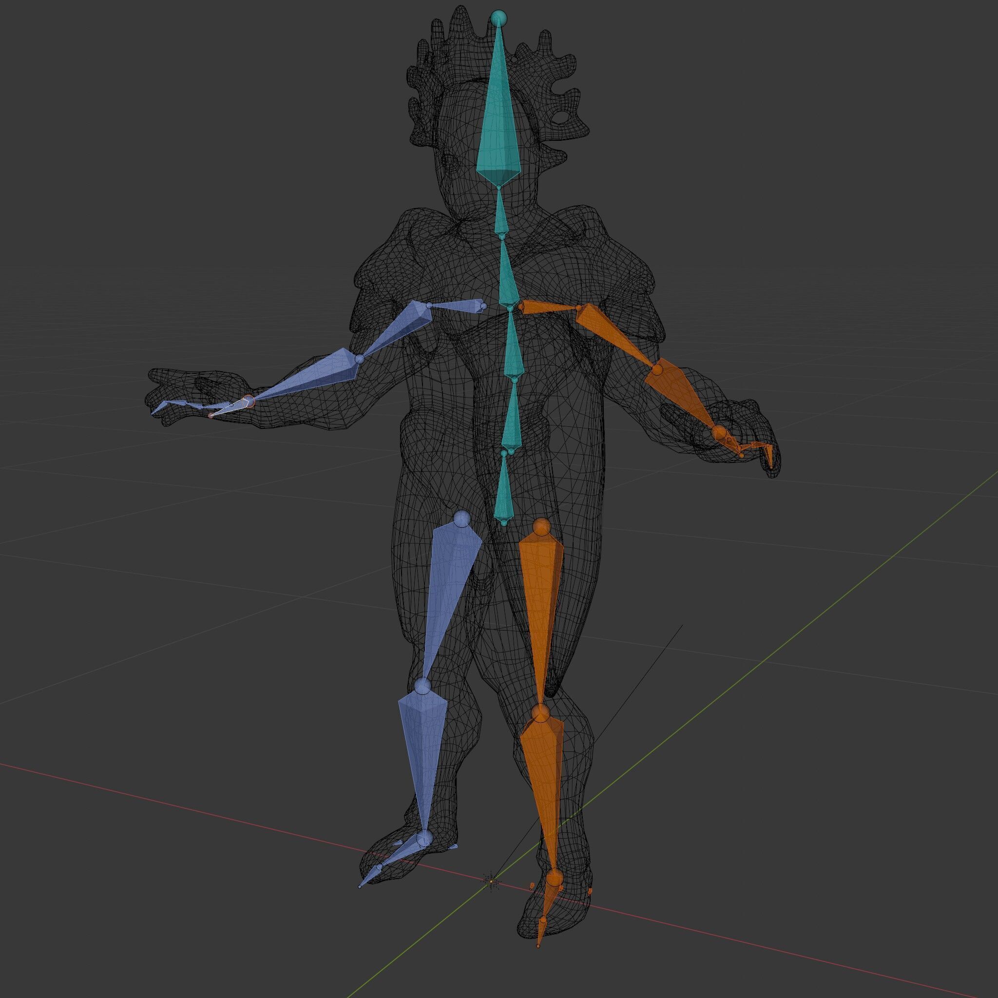 Aquatic Guardian Warrior With Coral Helmet Armor Low-poly 3D model_22