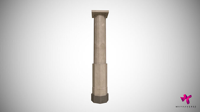 Pillar 03 Low-poly 3D model