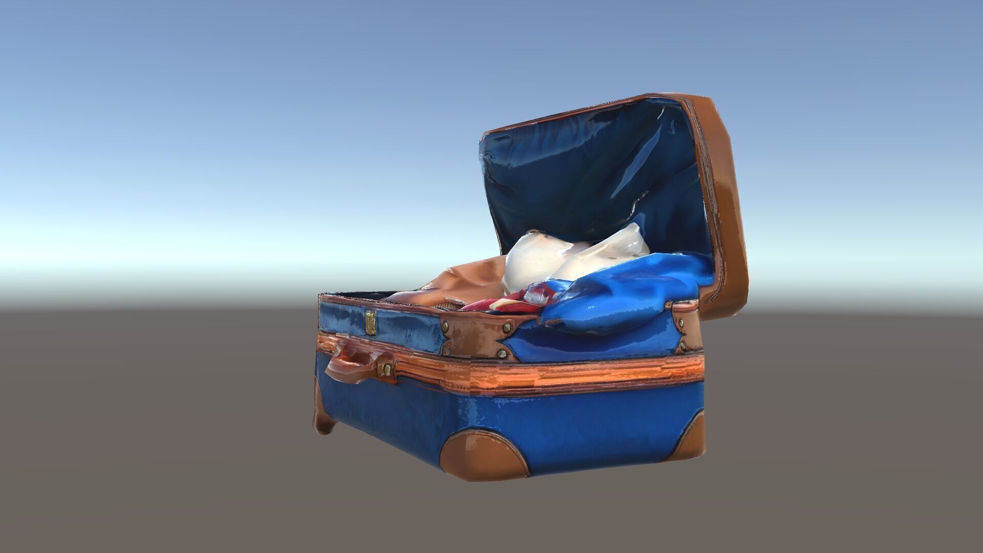 Realistic Travel Suitcase with Clothes Model Pack Low-poly 3D model_33