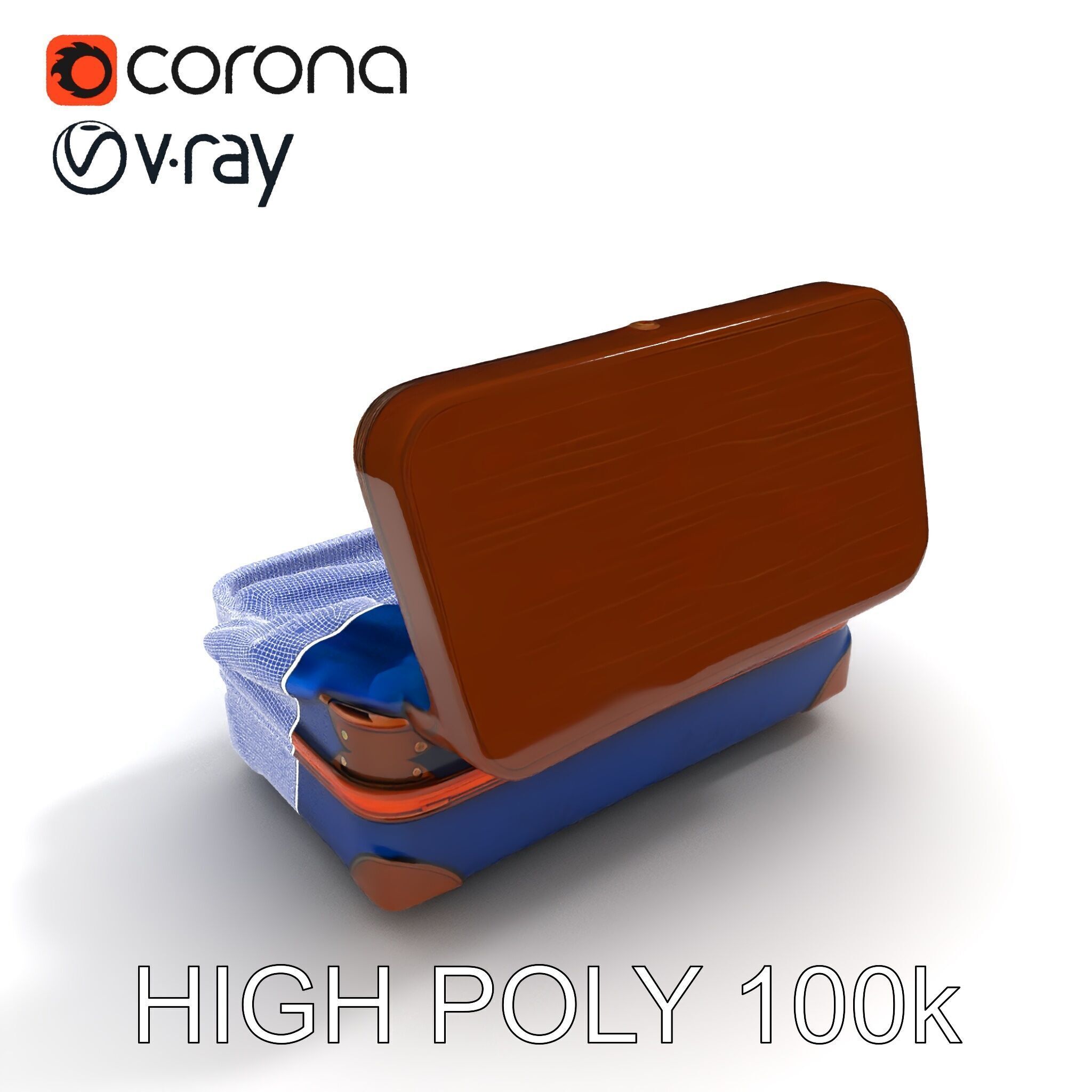 Realistic Travel Suitcase with Clothes Model Pack Low-poly 3D model_34